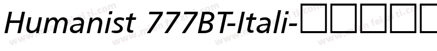 Humanist 777BT-Itali字体转换